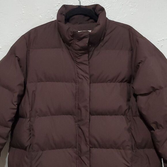 L.L. Bean Vintage Full Length Goose Down Filled Puffer Trench Coat in Brown XLP - Picture 2 of 16